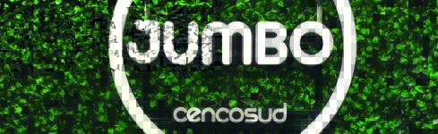 Muros verdes para identificación de empresas – Jumbo – Cencosud- Just Green