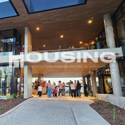 Luminarias embutidas en losa vista